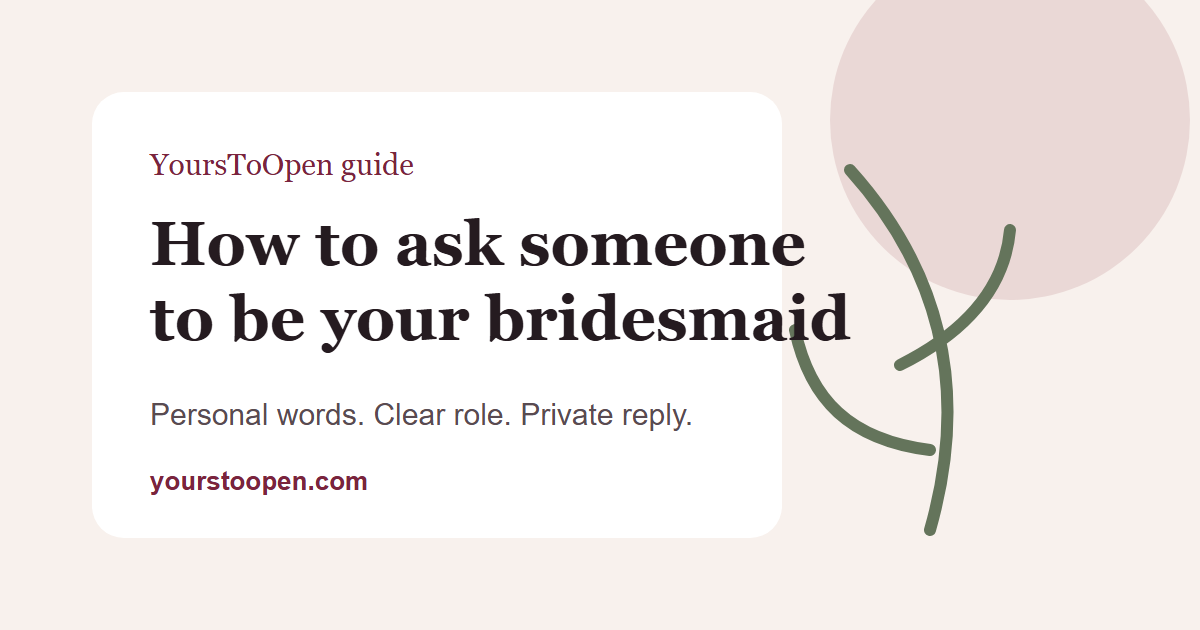 Bridesmaid proposal planning checklist beside a private digital letter